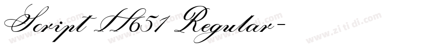 Script H651 Regular字体转换 Script H651 Regular字体转换